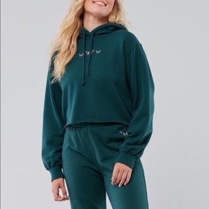 Hollister embroidered Hoodie with butterflies
